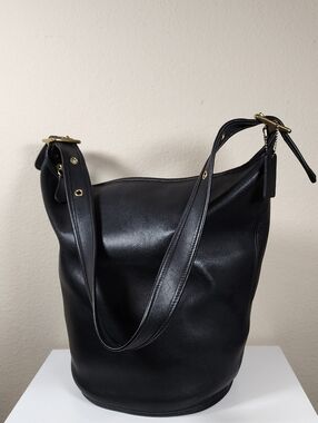 Vintage Coach Navy Duffle Sac #9085